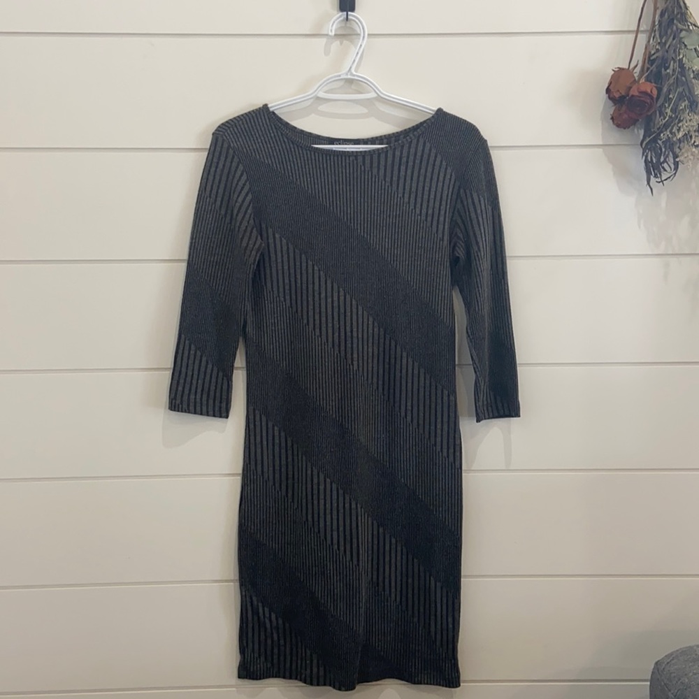 Grey ‘knit’ sweater dress